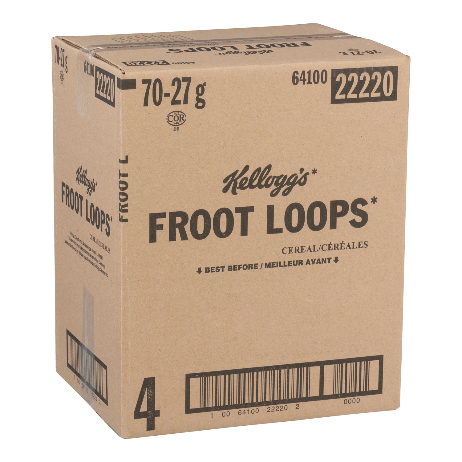 Cereal Froot Loop Individual - 70 x 27 g - Kellogg's - Restaurant