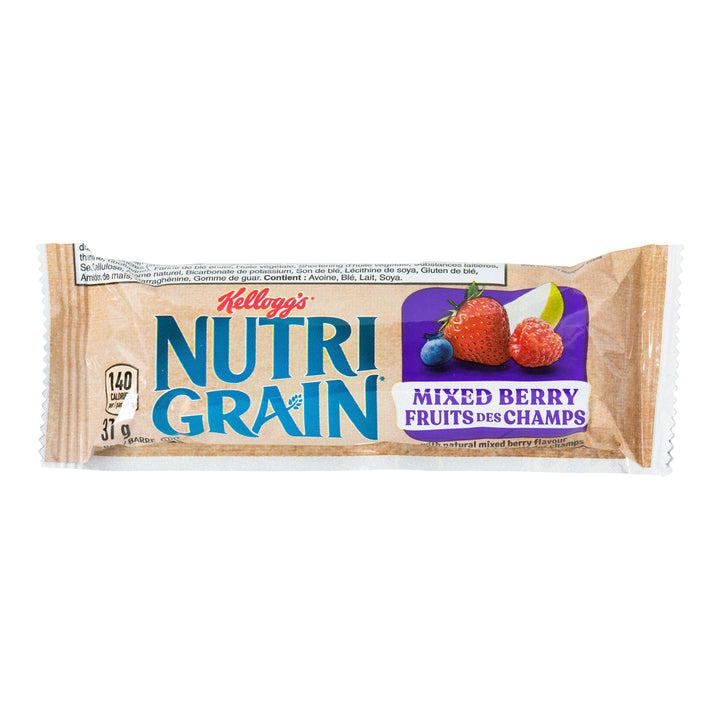 Snack Bar Nutrigrain Mixed Berry - 48 x 37 g - Kellogg's - Restaurant and Foodservice Ingredients - Canadian Distribution