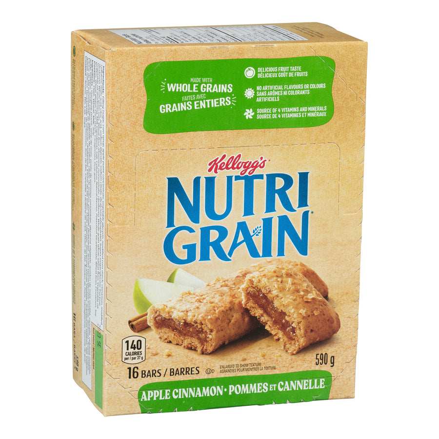 Snack Bar Nutrigrain Apple Cinnamon - 48 x 37 g - Kellogg's - Restaurant and Foodservice Ingredients - Canadian Distribution