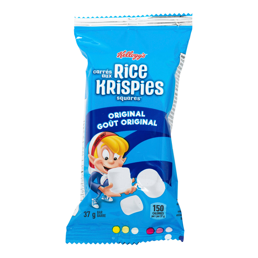 Snack Rice Krispies Bar Square 37 g. - 4 x 20 count - Kellogg's - Restaurant and Foodservice Ingredients - Canadian Distribution