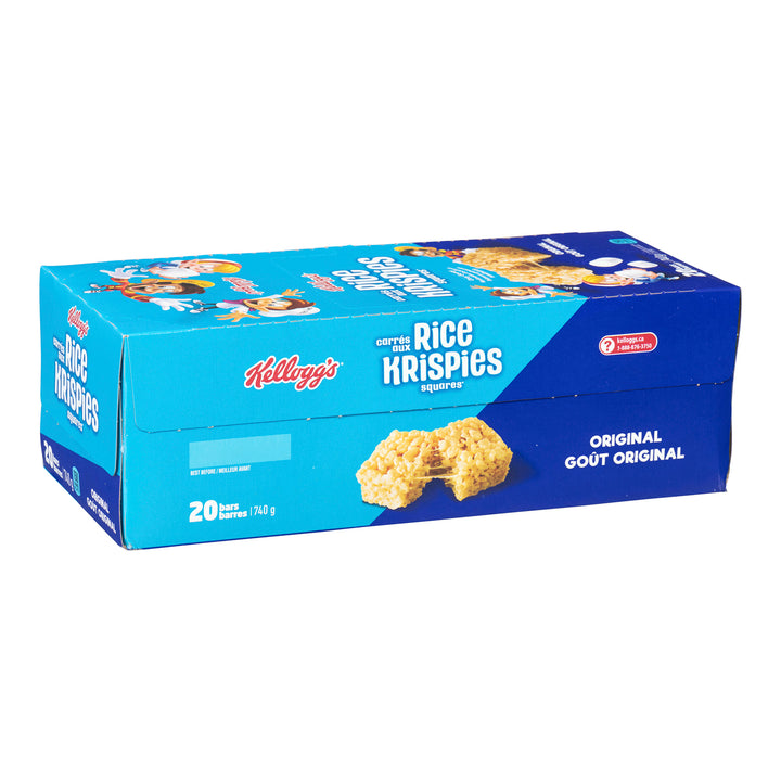 Snack Rice Krispies Bar Square 37 g. - 4 x 20 count - Kellogg's - Restaurant and Foodservice Ingredients - Canadian Distribution