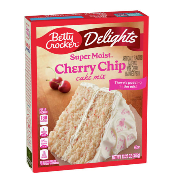 BETTY CROCKER - SUPER MOIST CHERRY CHIP CAKE MIX 12x375 GR