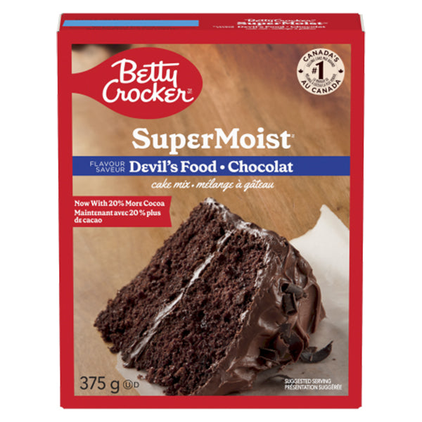 BETTY CROCKER - SUPER MOIST DEVIL FOOD CAKE MIX 12x375 GR