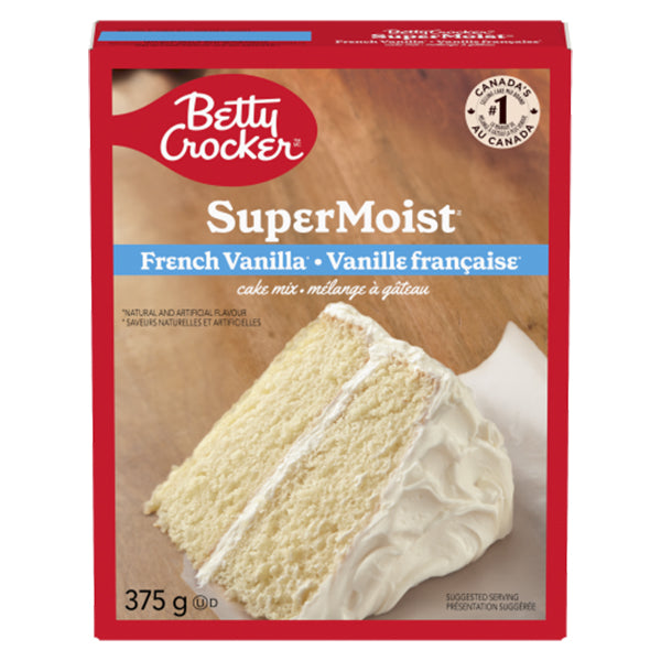 BETTY CROCKER - SUPER MOIST FRENCH VANILLA CAKE MIX 12x375 GR