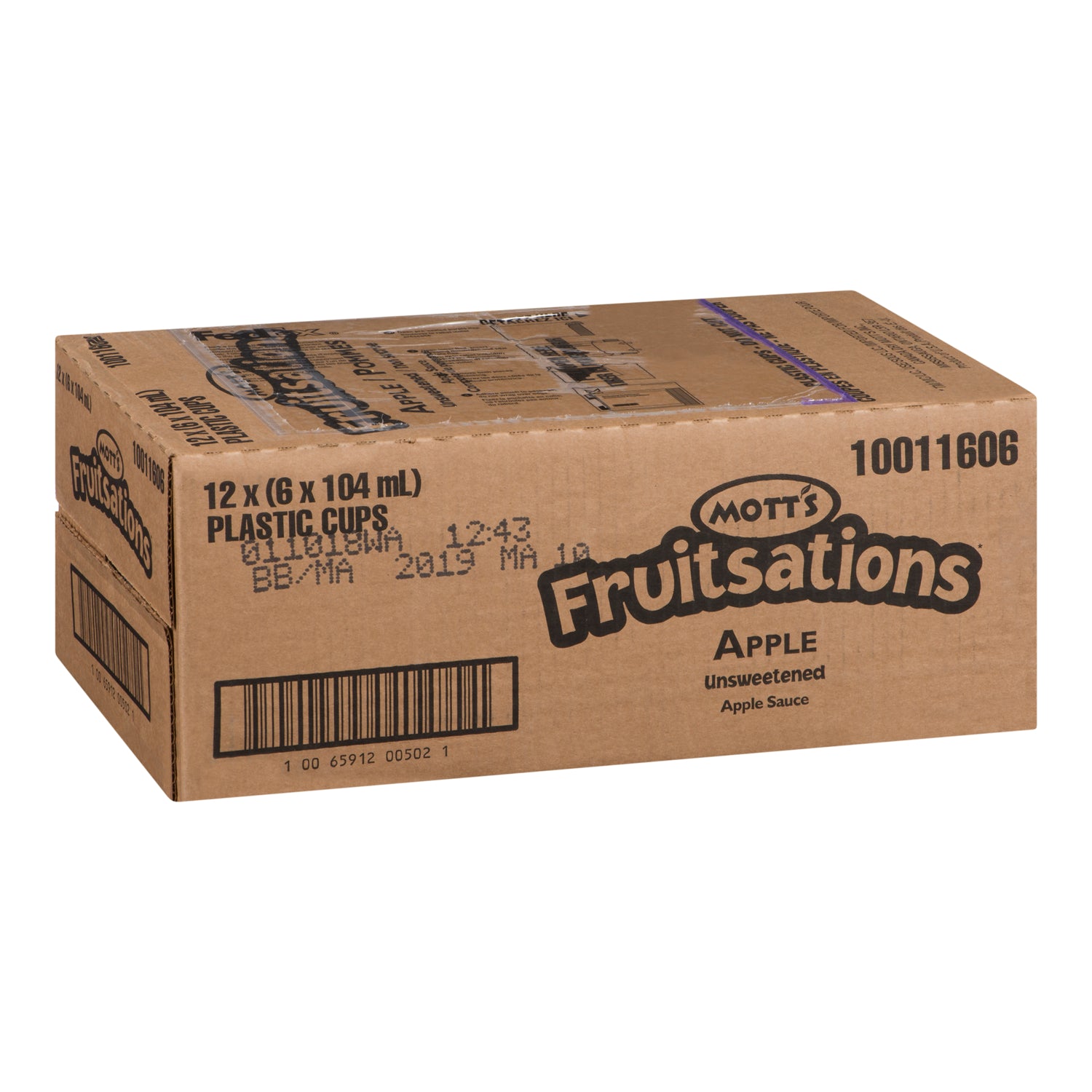 Applesauce Unsweetened - 72 x 104 mL - Fruitsations - Restaurant