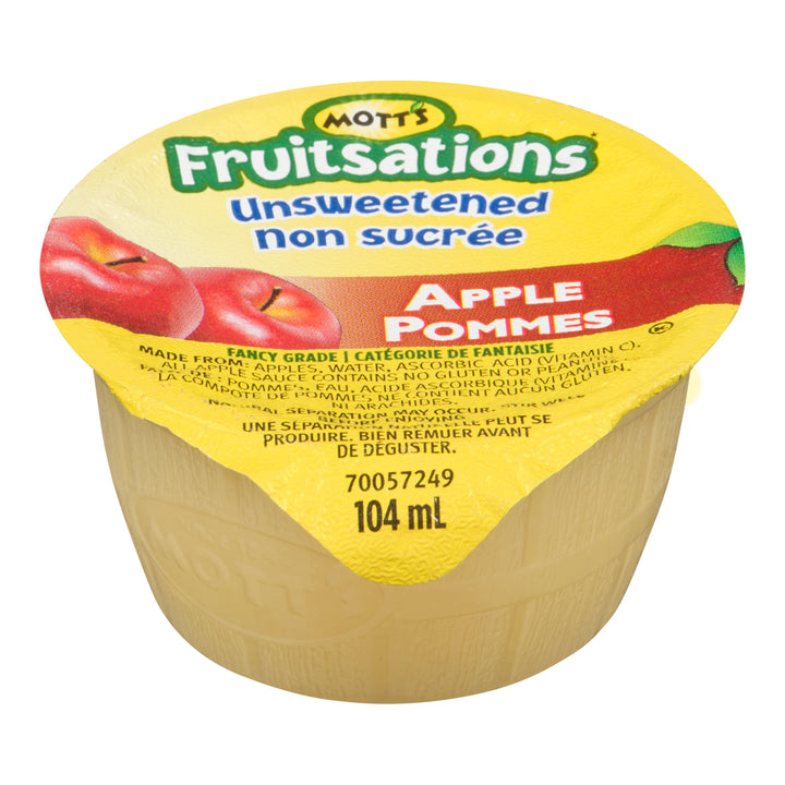 Applesauce Unsweetened - 72 x 104 mL - Fruitsations - Restaurant and Foodservice Ingredients - Canadian Distribution