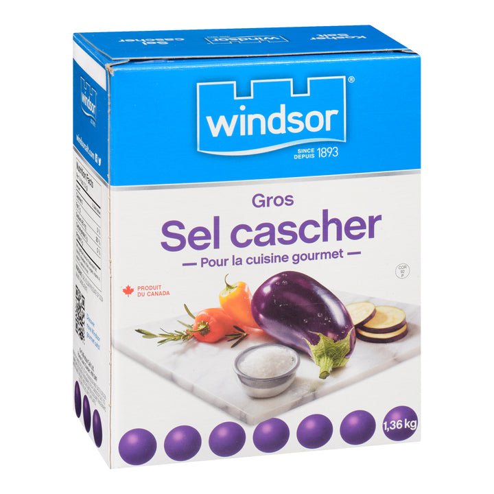 Case of Salt Coarse Kosher - 12 x 1.36 kg (Case = 1 x 1.36 kg) - Windsor - Restaurant and Foodservice Ingredients - Canadian Distribution