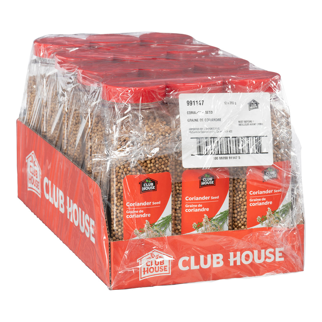 Spice Coriander Seed Whole - 12 x 285 g (Case = 1 x 285 g) - Clubhouse - Restaurant and Foodservice Ingredients - Canadian Distribution