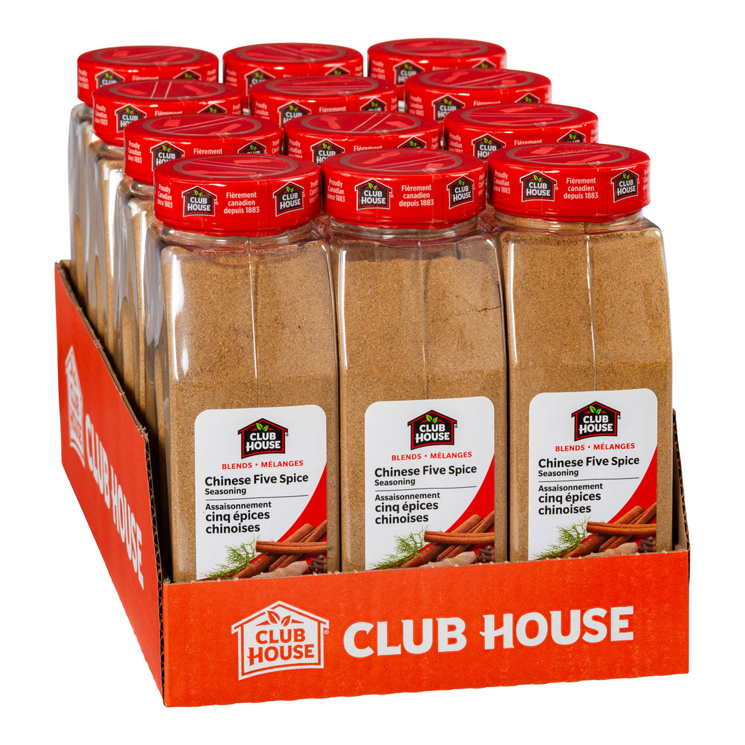 Case of Seasoning Chinese Five-spice - 12 x 370 g (Case = 1 x 370 g) - Clubhouse - Restaurant and Foodservice Ingredients - Canadian Distribution