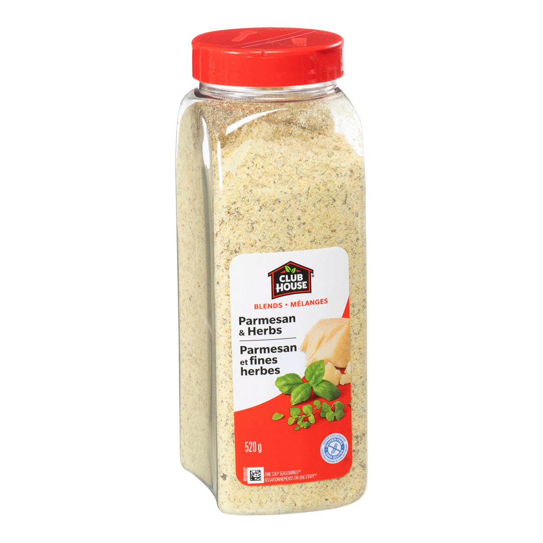 Seasoning Parmesan Herb One Step - 12 x 520 g (Case = 1 x 520 g) - Clubhouse - Restaurant and Foodservice Ingredients - Canadian Distribution