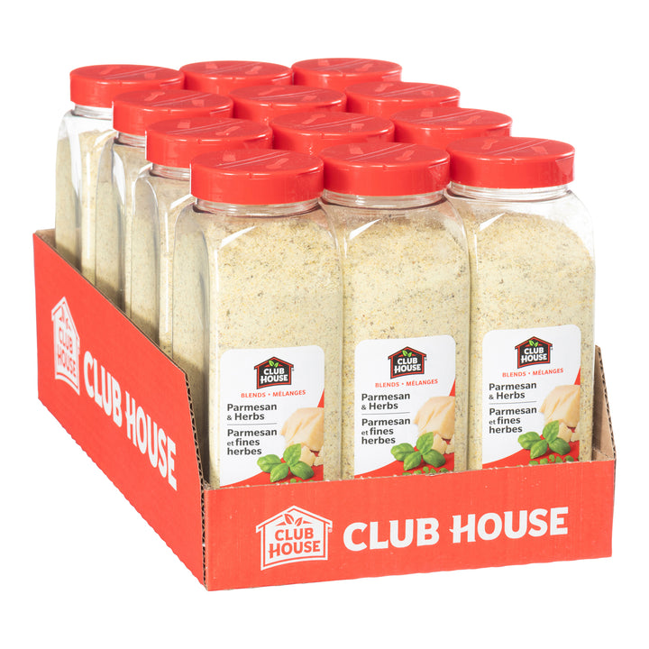 Seasoning Parmesan Herb One Step - 12 x 520 g (Case = 1 x 520 g) - Clubhouse - Restaurant and Foodservice Ingredients - Canadian Distribution