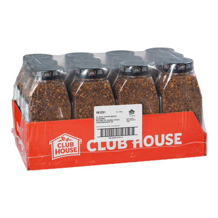 Seasoning Pepper Medley Spicy - 12 x 740 g - Clubhouse - Restaurant and Foodservice Ingredients - Canadian Distribution