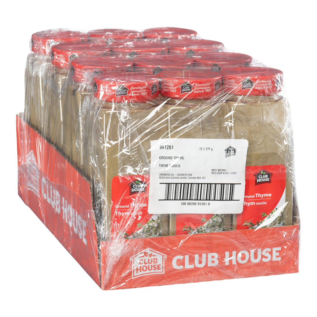 Spice Thyme Ground - 12 x 375 g (Case = 1 x 375 g) - Clubhouse - Restaurant and Foodservice Ingredients - Canadian Distribution