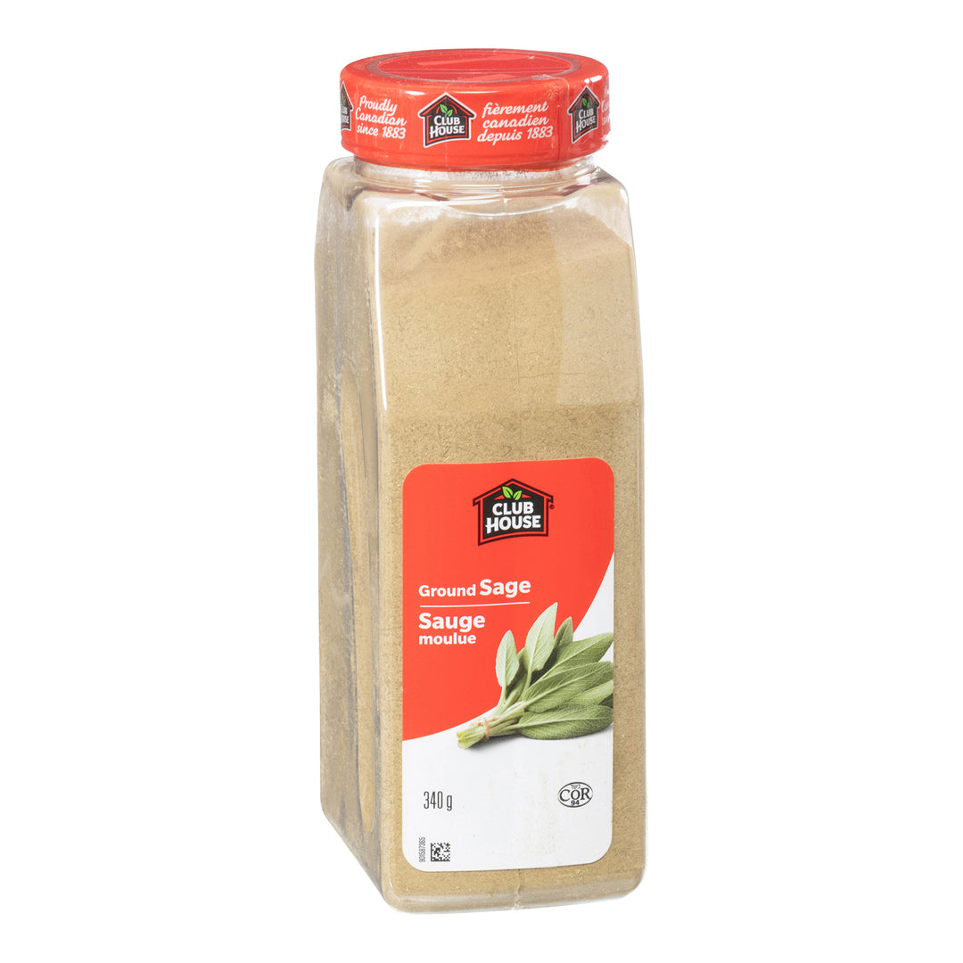 Spice Sage Ground - 12 x 340 g (Case = 1 x 340 g) - Clubhouse - Restaurant and Foodservice Ingredients - Canadian Distribution