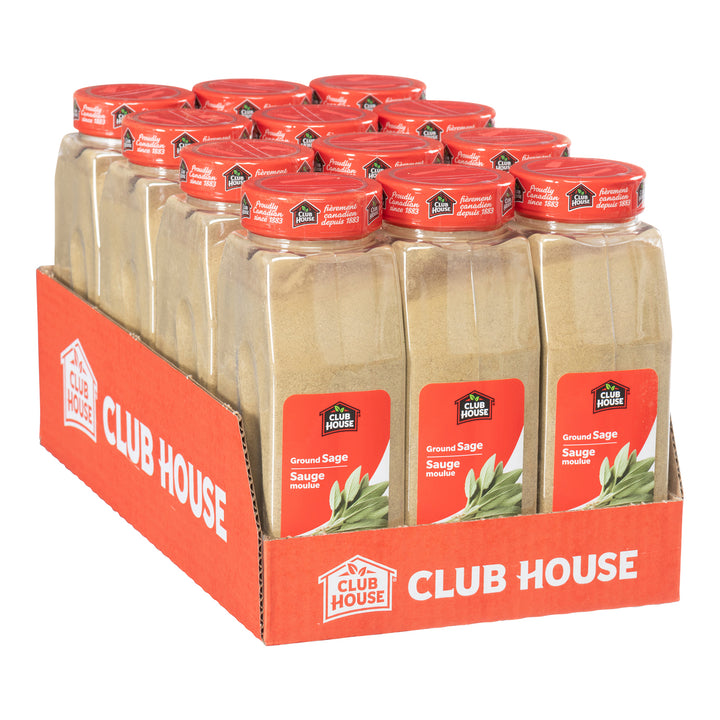 Case of Spice Sage Ground - 12 x 340 g (Case = 1 x 340 g) - Clubhouse - Restaurant and Foodservice Ingredients - Canadian Distribution