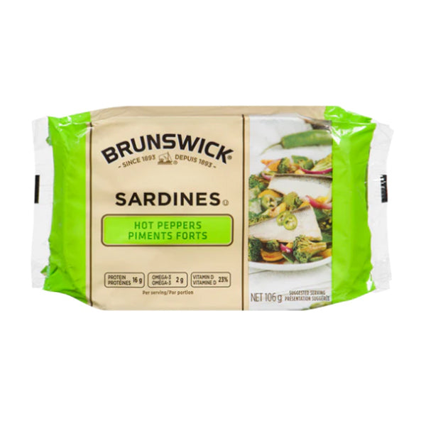 BRUNSWICK - SARDINES TABASCO PEPPER 18x106 GR