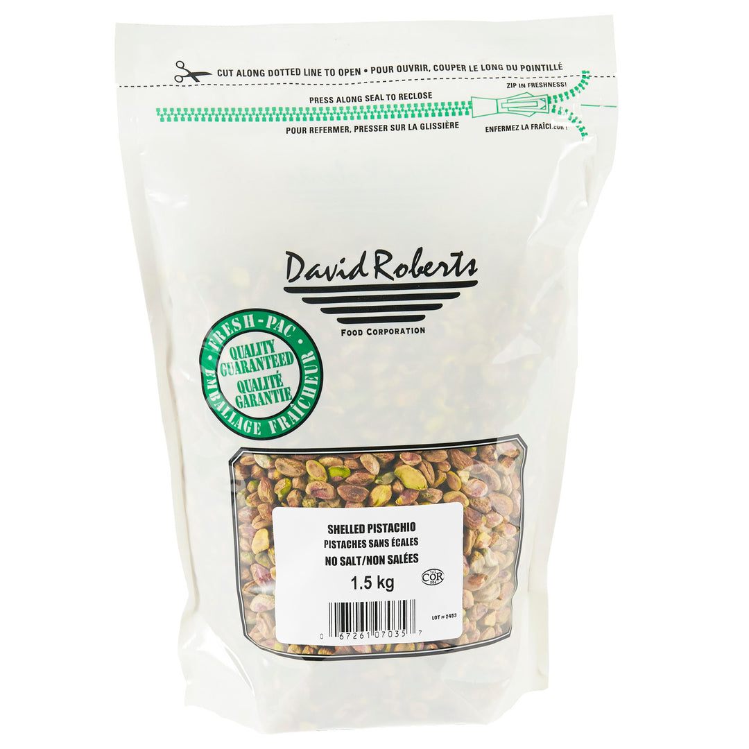 Nut Pistachio Shelled - 2 x 1.5 kg - David Roberts - Restaurant and Foodservice Ingredients - Canadian Distribution