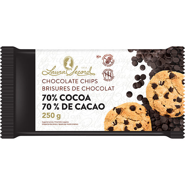 LAURA SECORD - 70% COCOA CHOCOLATE CHIPS 12x250 GR