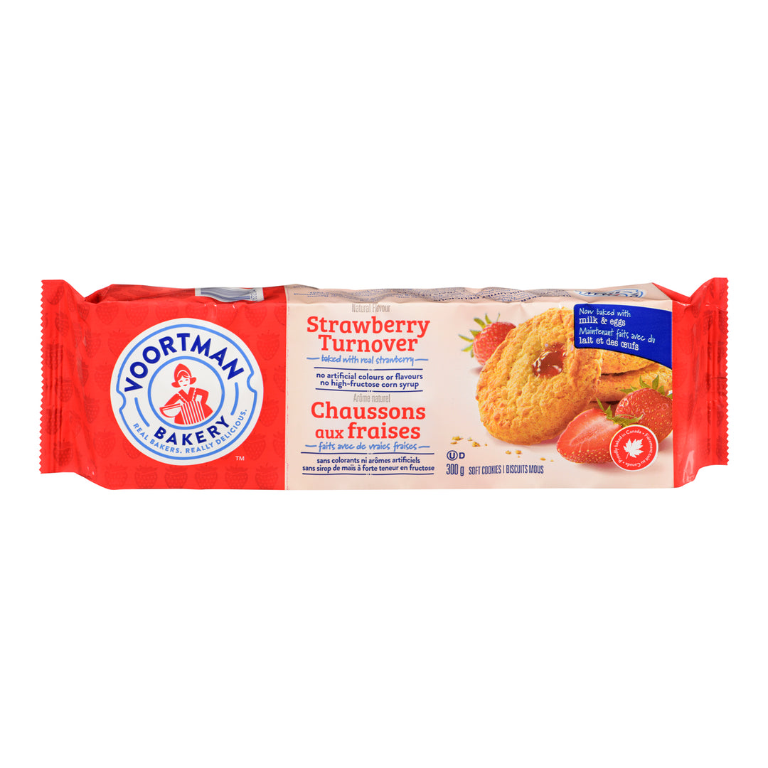 Cookie Strawberry Turnover Kosher - 12 x 300 g - Voortman - Restaurant and Foodservice Ingredients - Canadian Distribution