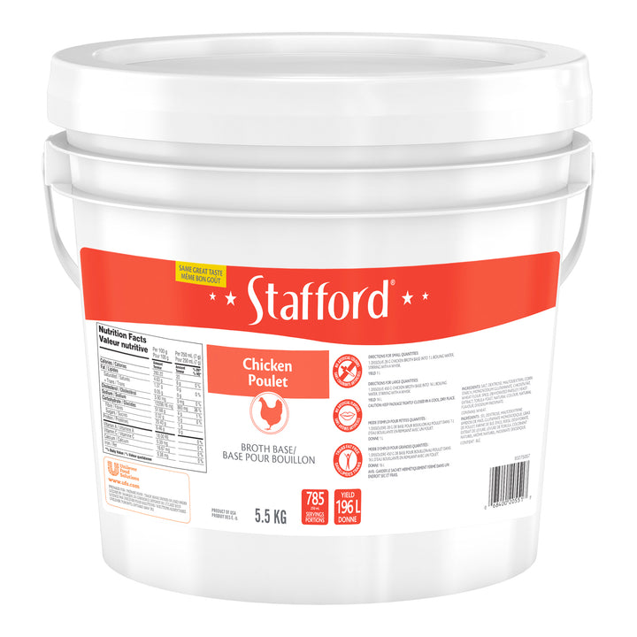 Soup Base Chicken Red Label - 1 x 5.5 kg - Stafford - Restaurant and Foodservice Ingredients - Canadian Distribution