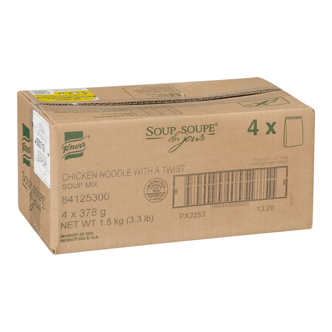 Soup Chicken Noodle With A Twist - 4 x 378 g - Knorr Swiss - Restaurant and Foodservice Ingredients - Canadian Distribution