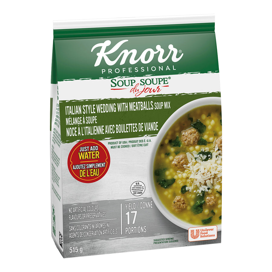 Soup Italian Wedding - 4 x 515 g - Knorr Swiss - Restaurant and Foodservice Ingredients - Canadian Distribution