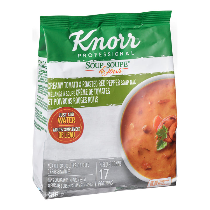 Soup Creamy Tomato & Red Pepper Gluten-Free - 4 x 486 g - Knorr Swiss - Restaurant and Foodservice Ingredients - Canadian Distribution