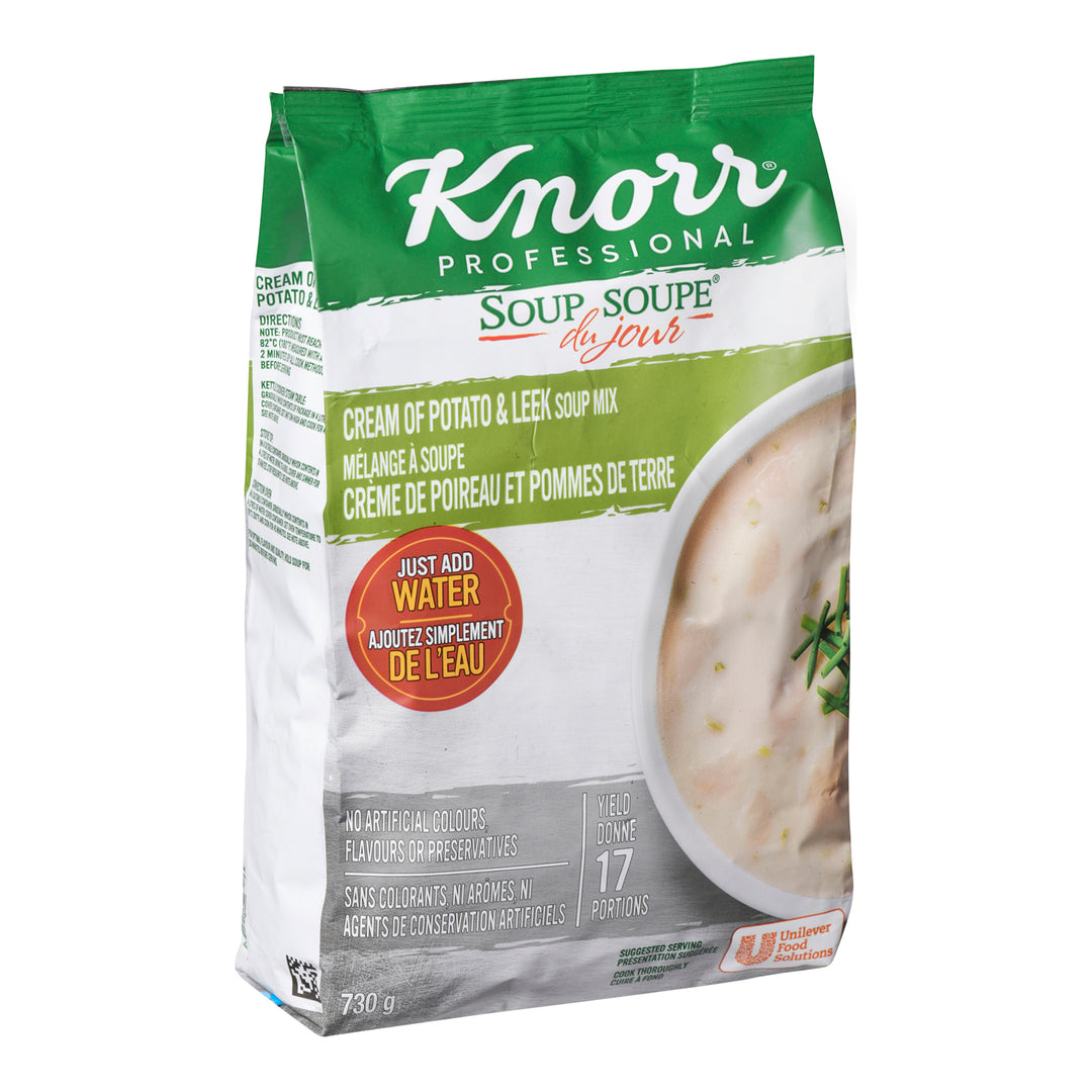 Soup Cream Of Potato & Leek Gluten-Free - 4 x 730 g - Knorr Swiss - Restaurant and Foodservice Ingredients - Canadian Distribution