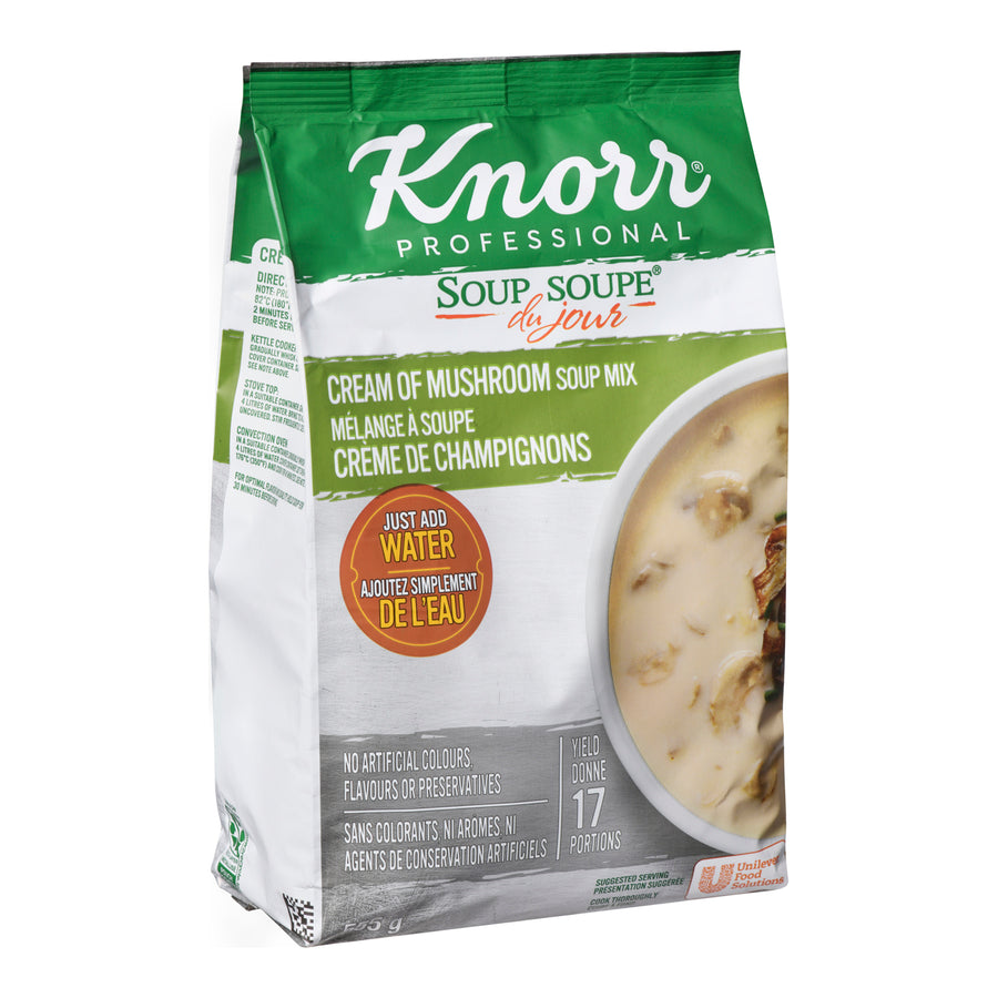 Soup Cream Of Mushroom Gluten-Free - 4 x 555 g - Knorr Swiss - Restaurant and Foodservice Ingredients - Canadian Distribution