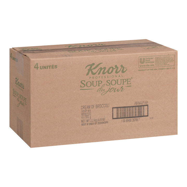 Soup Cream of Broccoli Gluten-Free - 4 x 551 g - Knorr Swiss - Restaurant and Foodservice Ingredients - Canadian Distribution