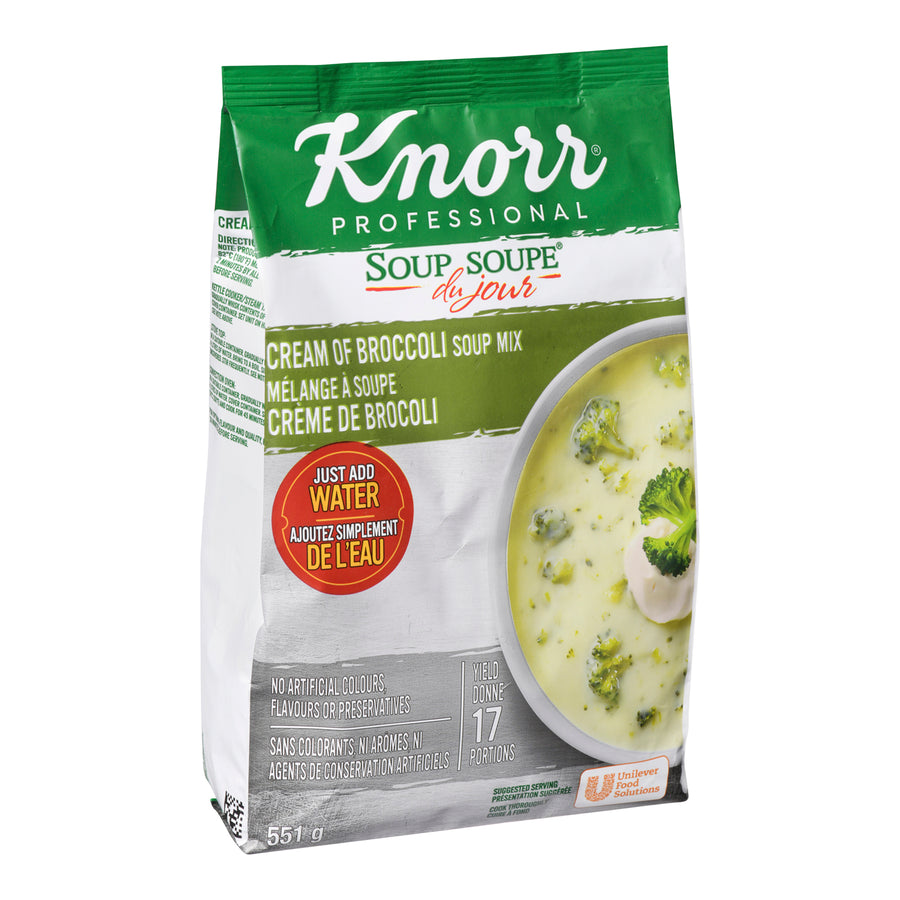 Soup Cream of Broccoli Gluten-Free - 4 x 551 g - Knorr Swiss - Restaurant and Foodservice Ingredients - Canadian Distribution