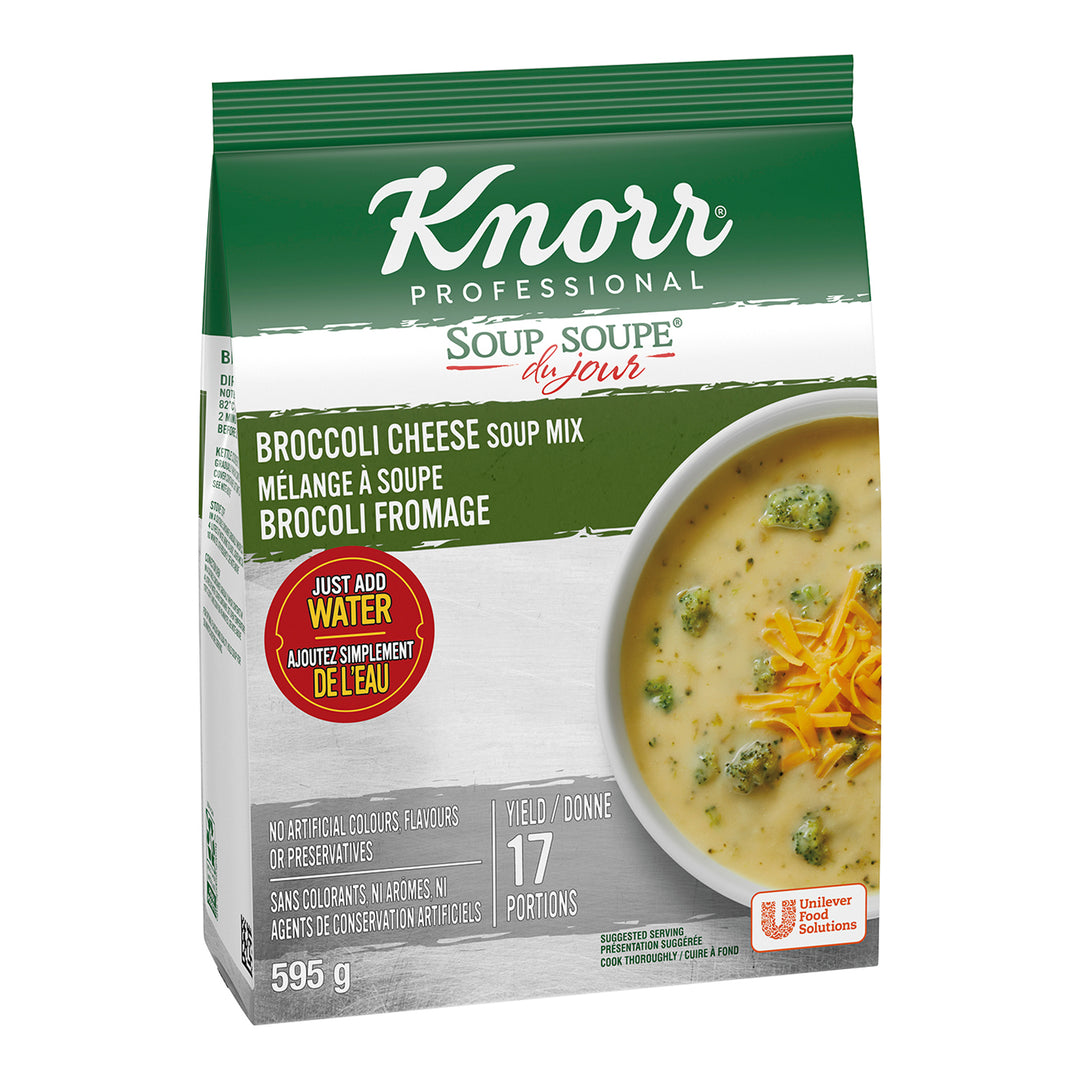 Soup Broccoli Cheddar Gluten-Free - 4 x 595 g - Knorr Swiss - Restaurant and Foodservice Ingredients - Canadian Distribution