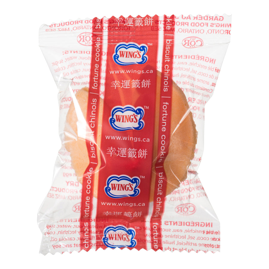 Cookie Fortune Individually Wrapped - 1 x 400 count - Wings Food Prod - Restaurant and Foodservice Ingredients - Canadian Distribution