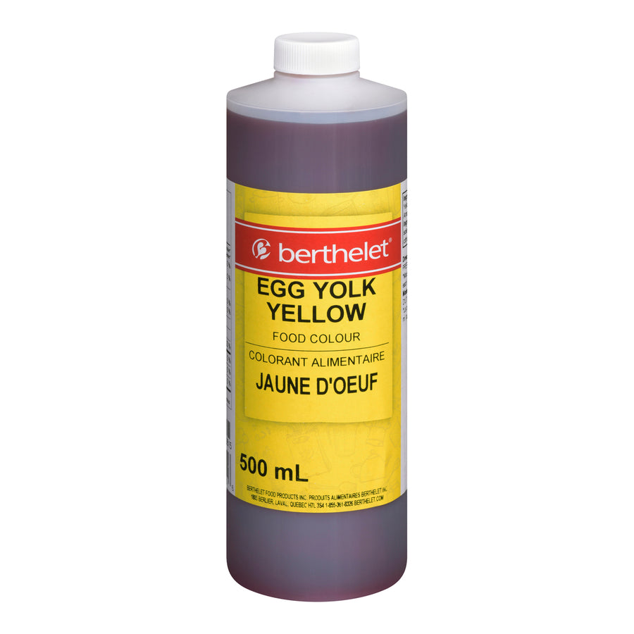 Yellow Egg Yolk Type Food Coloring - 8 x 500 ml - Berthelet - Baking Mixes and Ingredients - Canadian Distribution