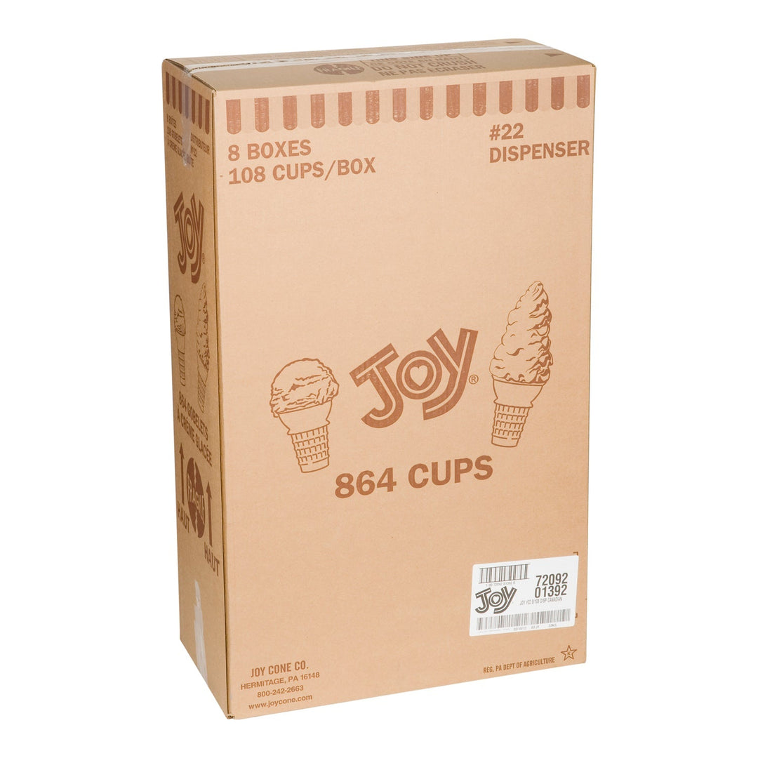 JOY CONE - #22 DISPENSER CUP WITHOUT JACKET 8x108 EA