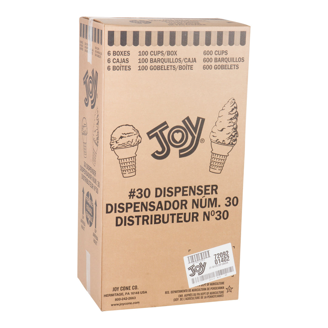 Cone Ice Cream Dispenser #30 - 600 count - Joy - Restaurant and Foodservice Ingredients - Canadian Distribution