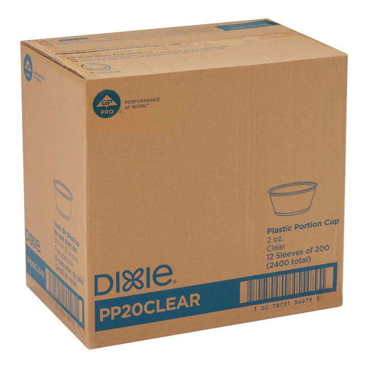 Cup Portion Plastic 2 oz. Clear - 12 x 200 count - Dixie - Packaging and Accessories - Restaurant Supplies and Equipment - Canadian Distribution