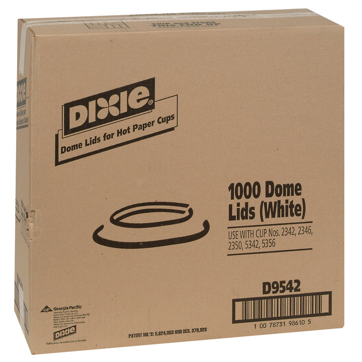 Lid Plastic Dome White 12/16 oz. Cup - 10 x 100 count - Dixie - Packaging and Accessories - Restaurant Supplies and Equipment - Canadian Distribution