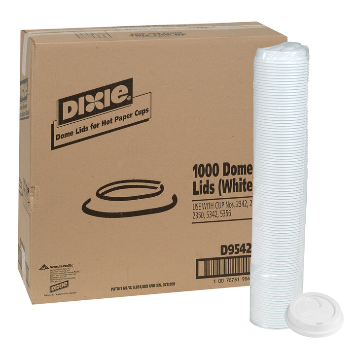 Lid Plastic Dome White 12/16 oz. Cup - 10 x 100 count - Dixie - Packaging and Accessories - Restaurant Supplies and Equipment - Canadian Distribution