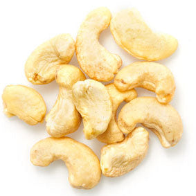 Raw Whole Cashews W-320 on a white background - Sold in bulk 50 LB Box - Canadian Distribution