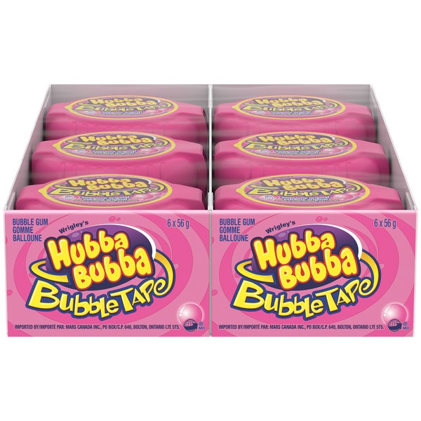 Ruban adhésif à bulles original - 48 × 56 g - Hubba Bubba - Distribution canadienne - Livraison gratuite au Canada pour les commandes de plus de 199 $ CA