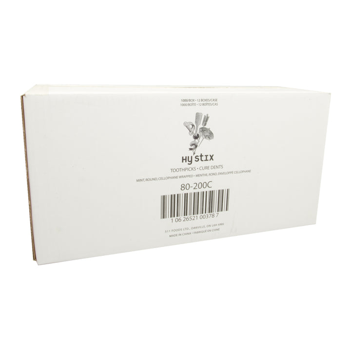 Case of Toothpick Mint Wrapped Cellophane - 1000 count (Case = 12 x 1000 count) - Hy Stix - Packaging and Accessories - Restaurant Supplies and Equipment - Canadian Distribution