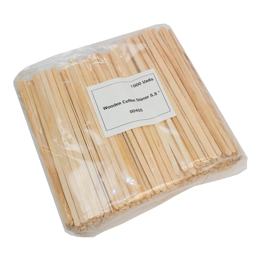 Stirrer Coffee Wood 5.5 in. - 1000 count (Case = 10 x 1000 count) - Natural Pick - Packaging and Accessories - Restaurant Supplies and Equipment - Canadian Distribution