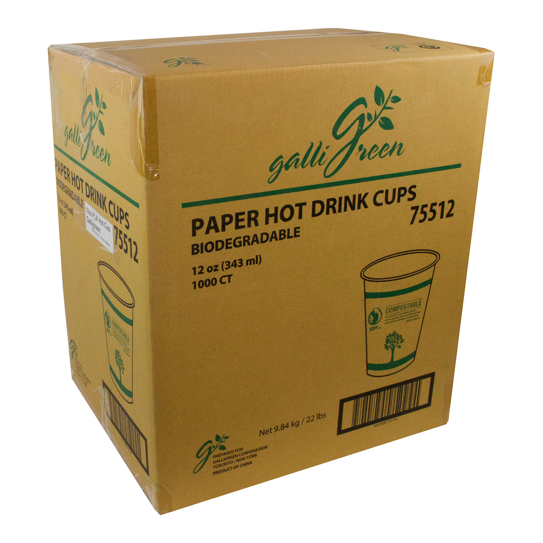 Cup Paper Hot Tree Design 12 oz. - 1000 x 12 oz - Galligreen - Packaging and Accessories - Restaurant Supplies and Equipment - Canadian Distribution