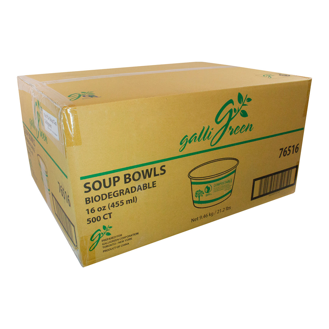 Bowl Soup Paper 16 oz. - 1 x 500 count - Galligreen - Packaging and Accessories - Restaurant Supplies and Equipment - Canadian Distribution