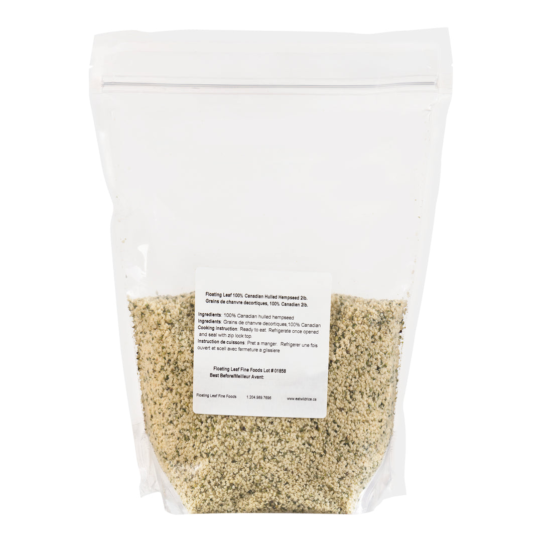 Seed Hemp Hearts Hulled - 1 x 2 lbs - Floating Leaf - Restaurant and Foodservice Ingredients - Canadian Distribution