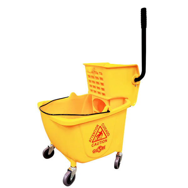 Globe - Sidepress Bucket And Wringer Yellow 35Qt - Canadian Distribution