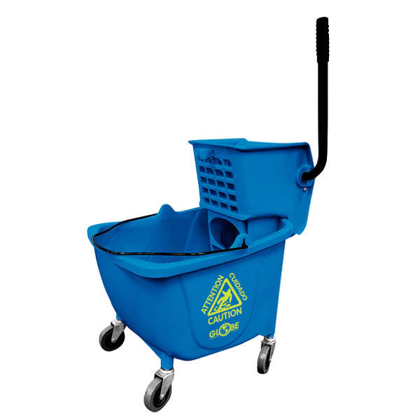 Globe - Sidepress Bucket And Wringer Blue 35Qt - Canadian Distribution