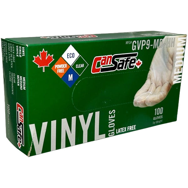 Safety Zone - Vinyl Gloves Powder Free Medium 10X100 Ea - Canadian Distribution