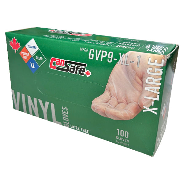 Safety Zone - Vinyl Gloves Powder Free Xl 10X100 Ea - Canadian Distribution